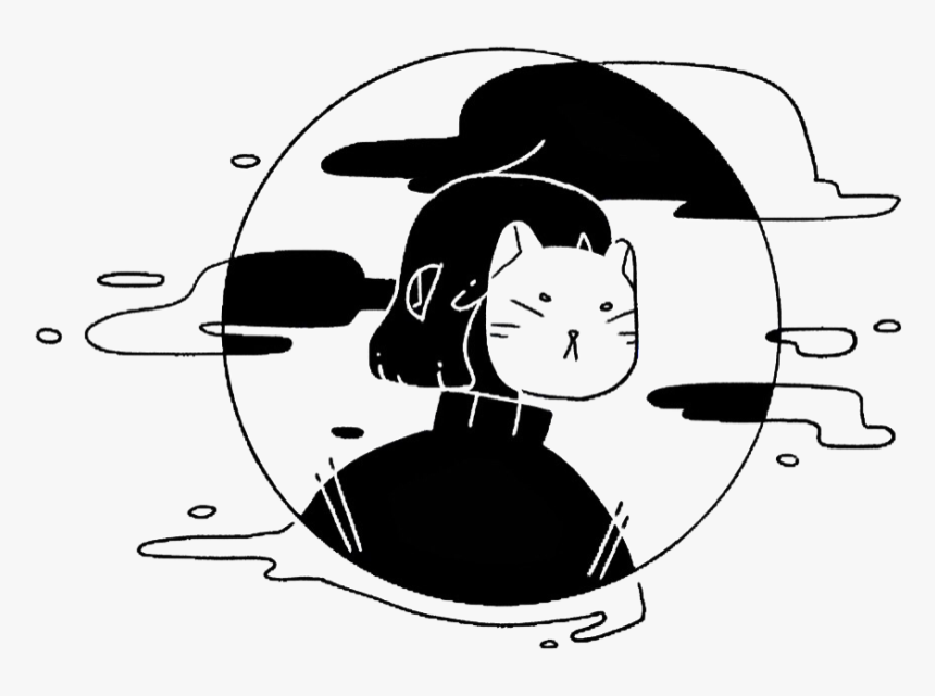 #girl #edit #png #blackandwhite #festival #mask #clouds - Illustration, Transparent Png