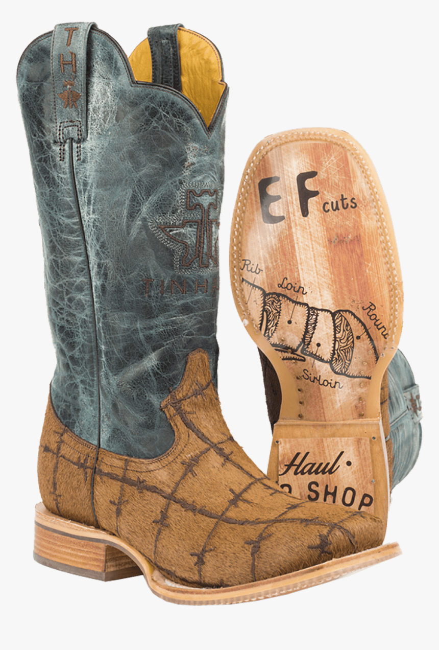 Tin Haul Men S Hair On Hairy Metal Cowboy Boot W/prime - Mens Tin Haul Cowboy Boots, HD Png Download