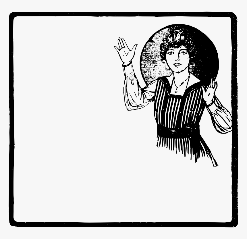 Lady Box Frame - Illustration, HD Png Download