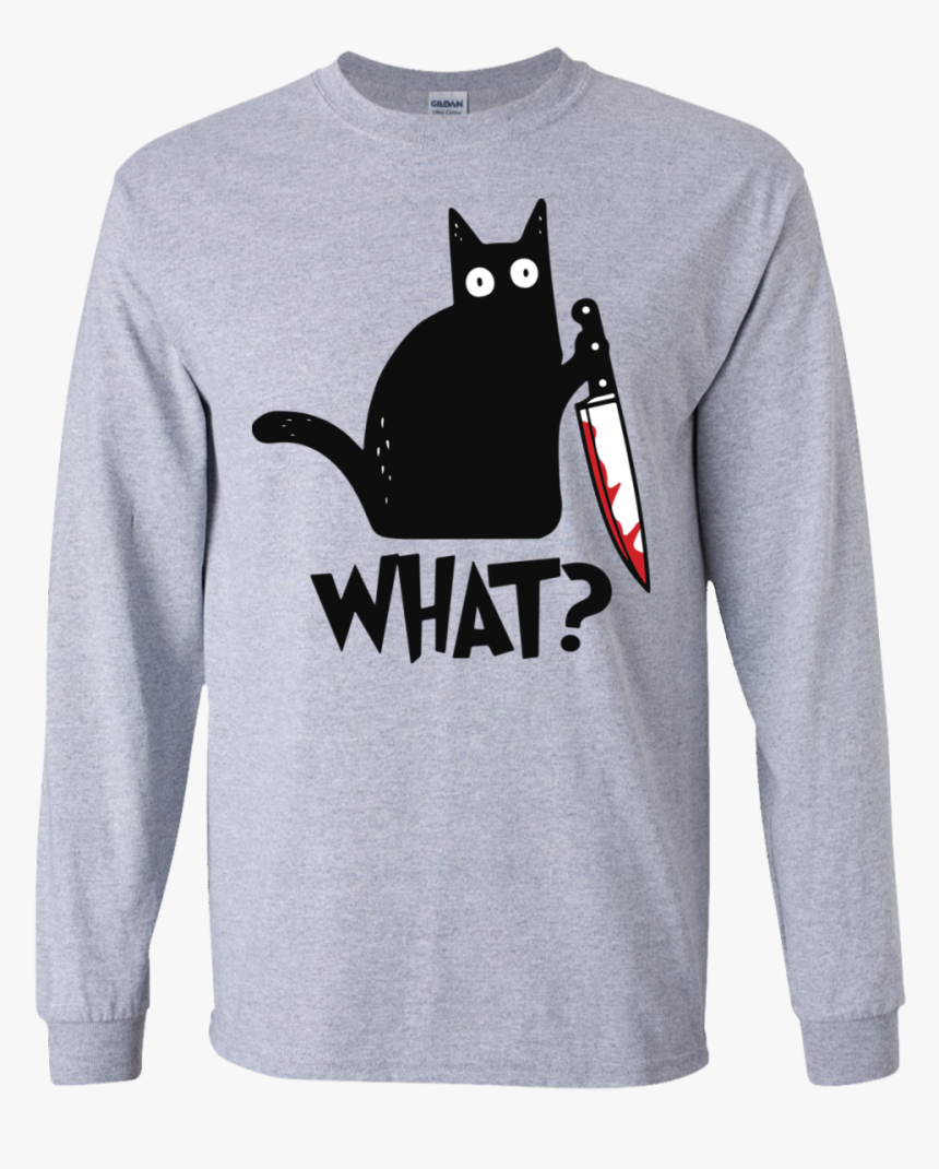 Cat With Knife Shirt, HD Png Download