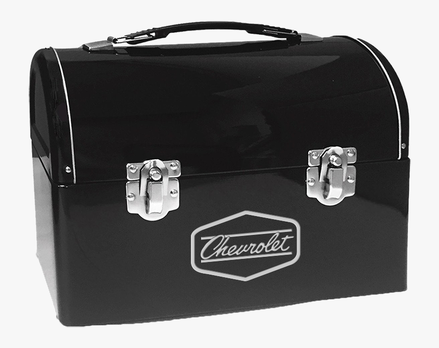 Retro Metal Domed Lunch Box - Black Metal Lunch Box, HD Png Download