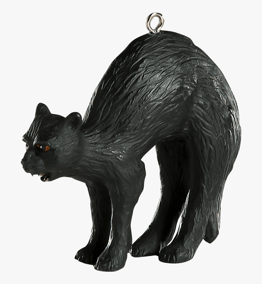 Black Cat Halloween Horror Ornament - Black Cat, HD Png Download