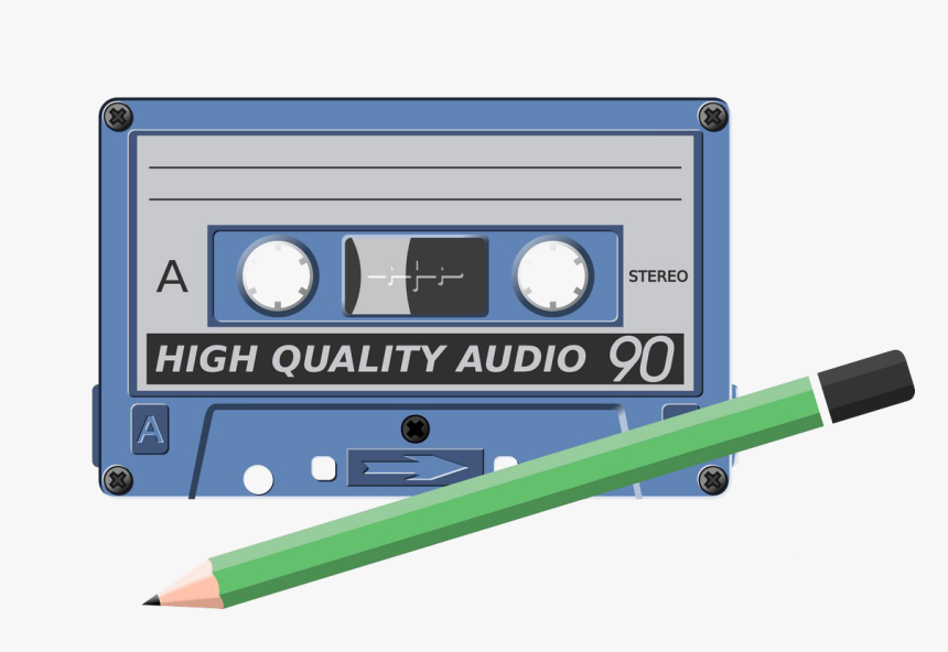 Audio Cassette Png Picture - Audio Cassette And Pen, Transparent Png