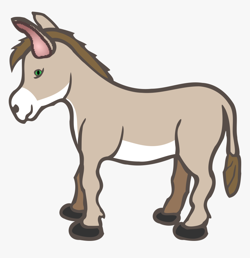 Free Clipart Of A Donkey - Donkey Clipart Black And White, HD Png Download