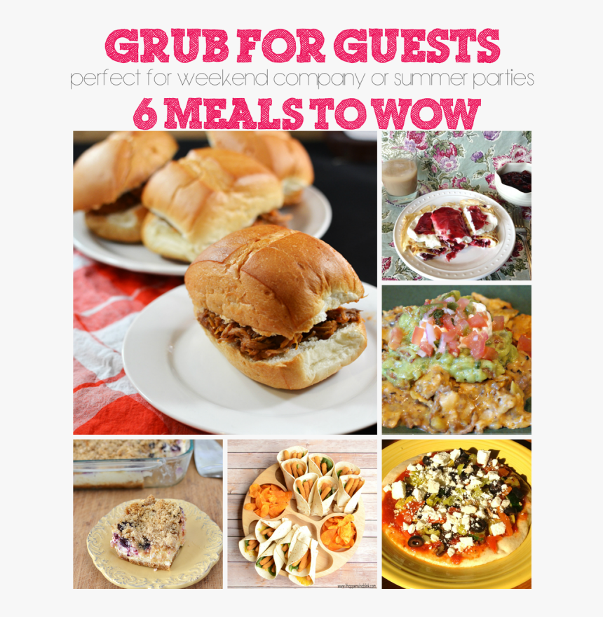 Crock-pot Bbq Pulled Pork Sandwiches - Dinner Ideas Guests, HD Png Download