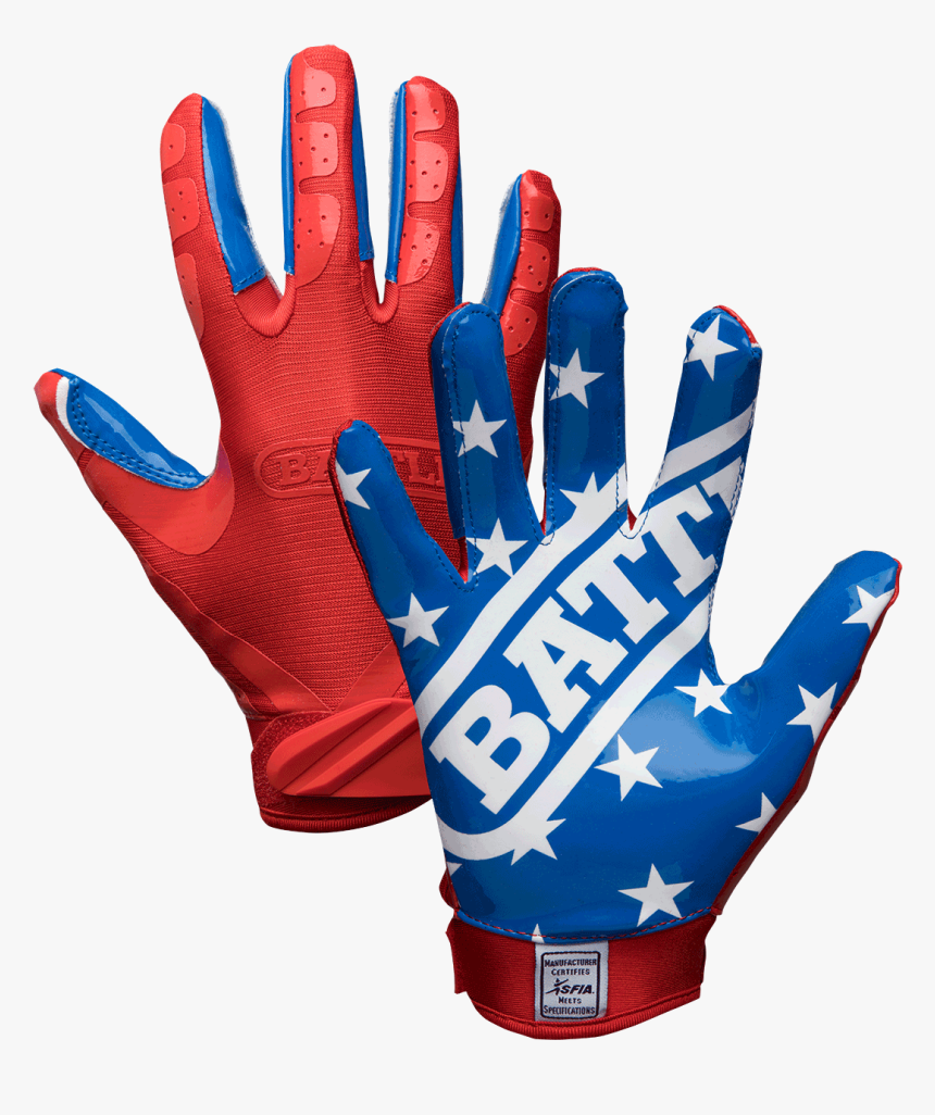 Battle American Flag Youth Football Gloves - Battle Sports Football Gloves, HD Png Download
