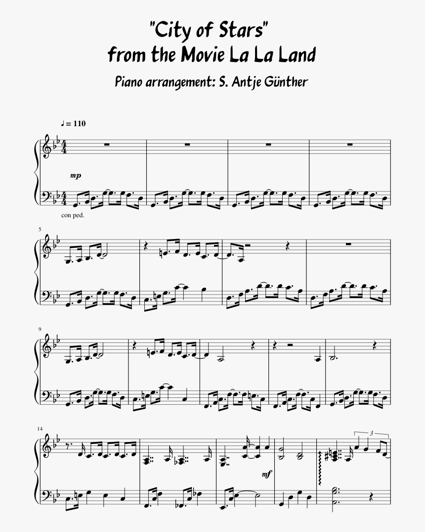 City Of Stars - Let It Snow Notes, HD Png Download