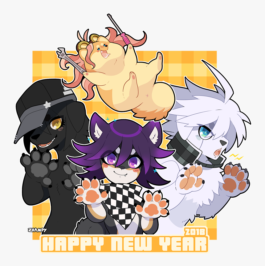 Happy New Year Furry, HD Png Download