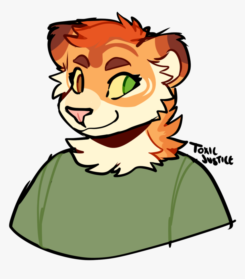 “my Fursona But With Short Hair Instead Of That Tuft
” - Cartoon, HD Png Download