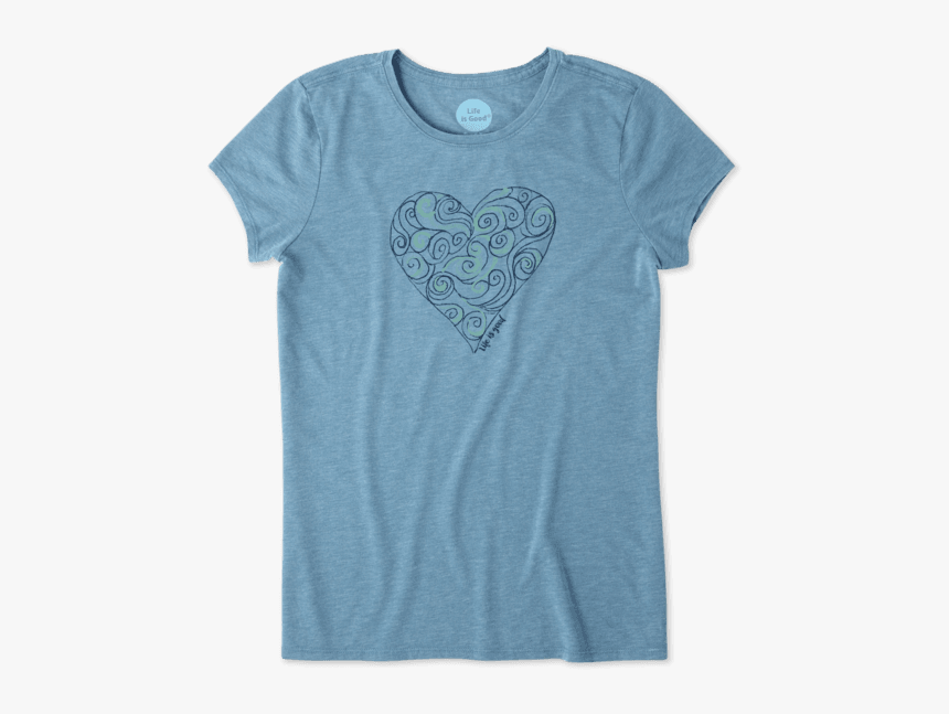 Women S Swirl Heart Sweet Tee - Active Shirt, HD Png Download