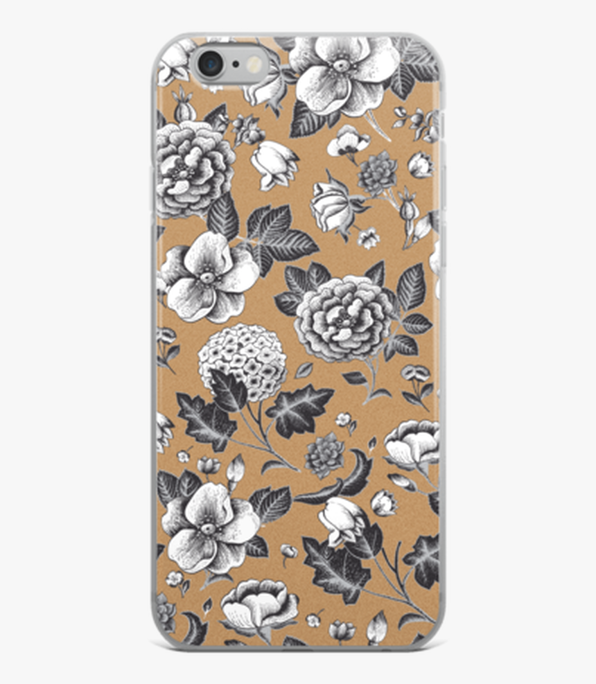 Vintage Floral Tan Iphone Case - Mobile Phone Case, HD Png Download