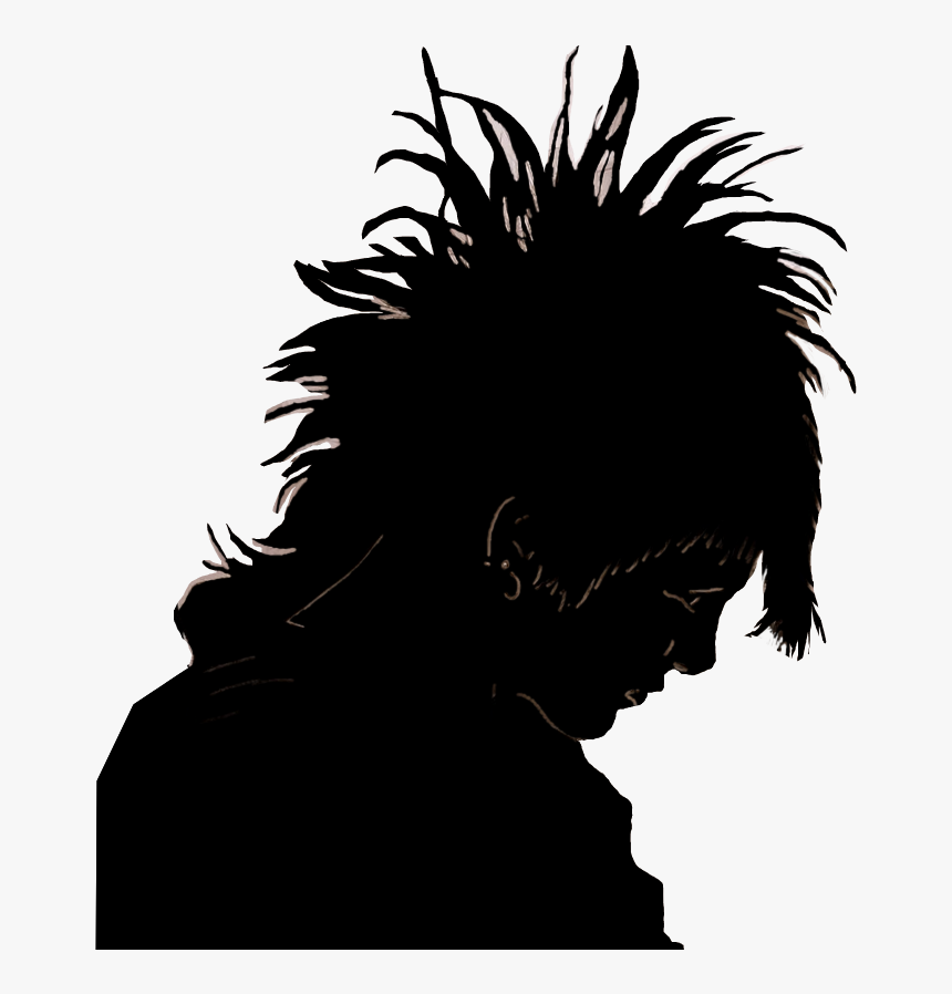 Punk Hair Png - Punk Silhouette Png, Transparent Png