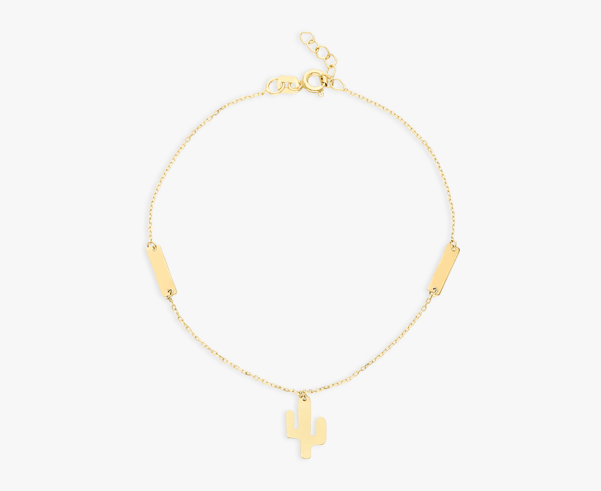 Desert Cactus Bracelet, Yellow Gold - Necklace, HD Png Download