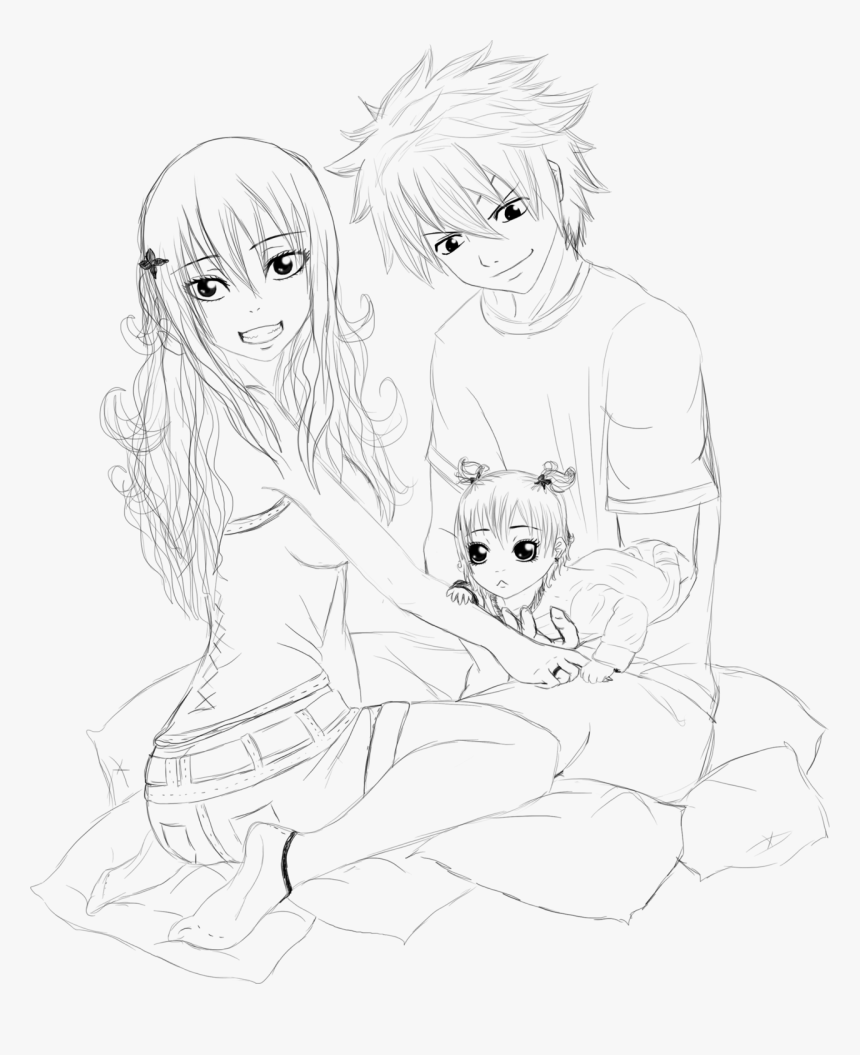 Drawing Family Sketch - Line Art, HD Png Download