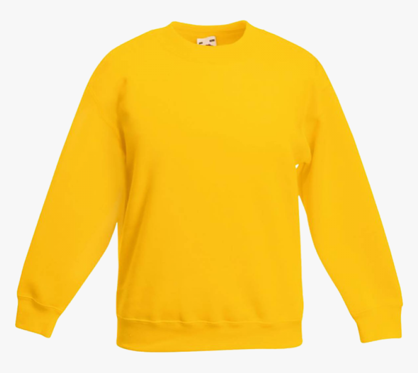 Fruit Of The Loom Yellow Sweatshirt, HD Png Download