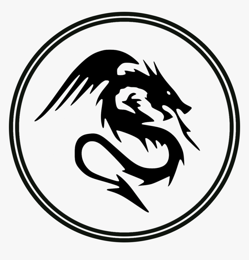Transparent Dragon Black And White Png, Png Download
