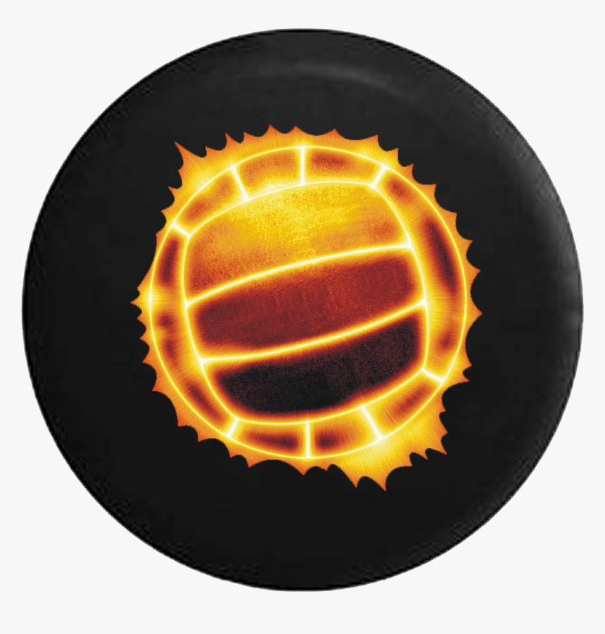 Glowing Volleyball Orange And Reds Rv Camper Spare - Circle, HD Png Download