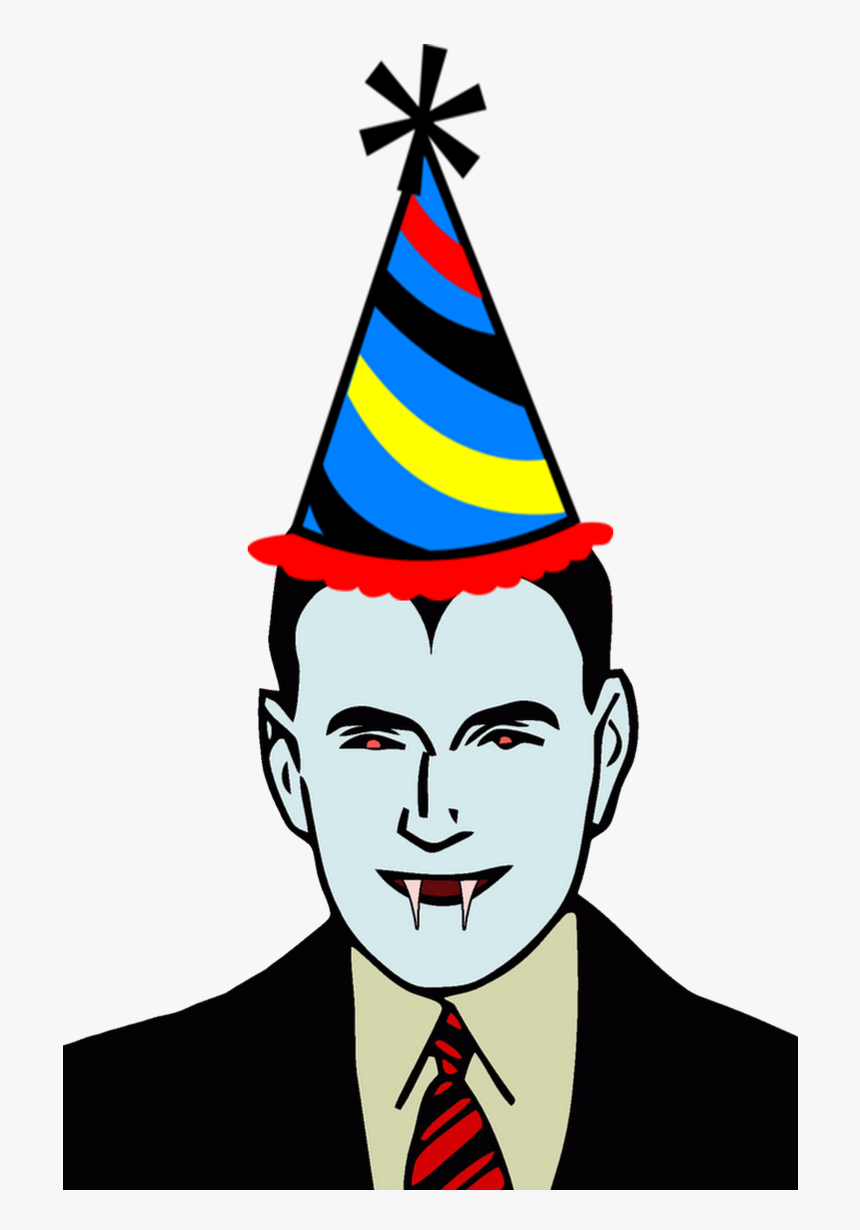 Handing Out Party Hats Made Out Of Paper With The Word - Man Picture Clipart Black And White, HD Png Download