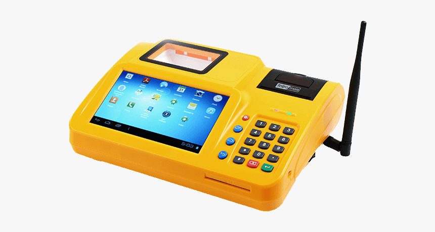 All In One Desktop Pos With Keypad Antenna - Barcode Reader, HD Png Download