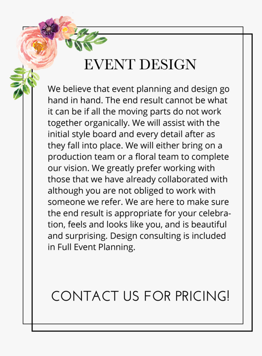 Event Planning-02 - Floribunda, HD Png Download