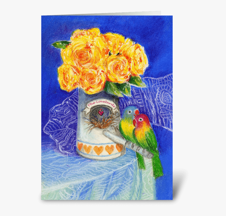 Engagement Congratulations Lovebirds Greeting Card - Garden Roses, HD Png Download