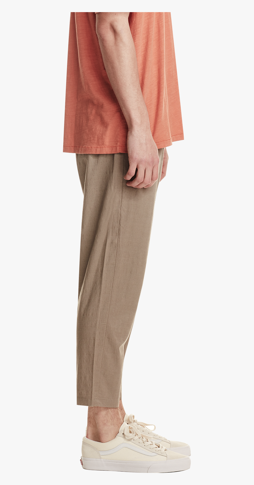 Men S Crop Trouser, Sand - Pocket, HD Png Download