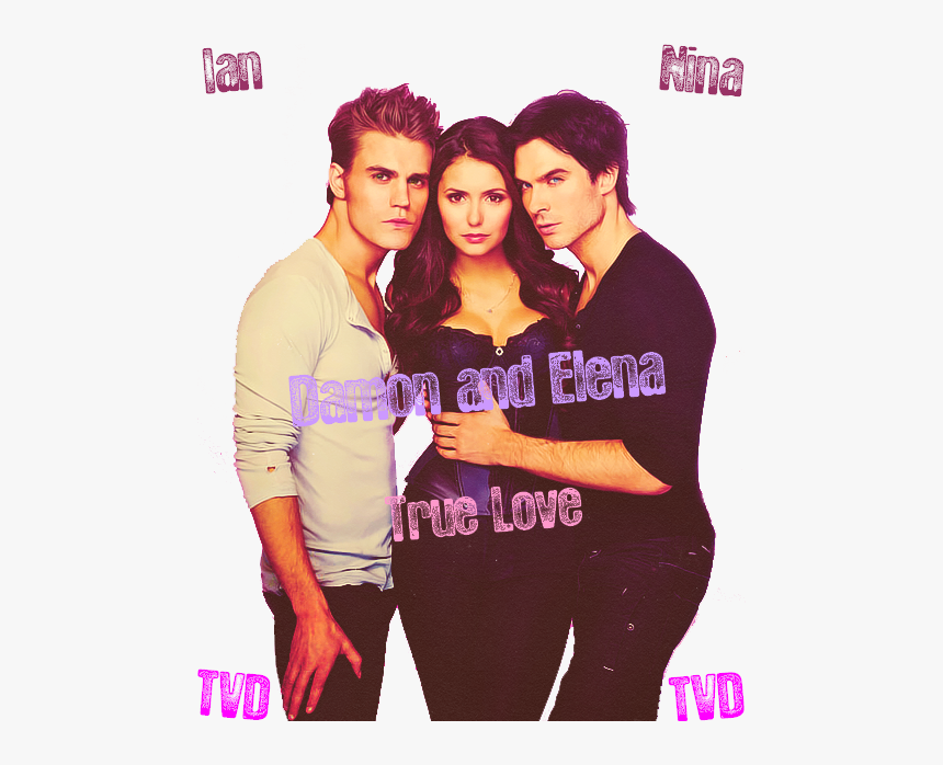 Welcome To Mysticvampires - Vampire Diaries Damon Elena And Stefan, HD Png Download