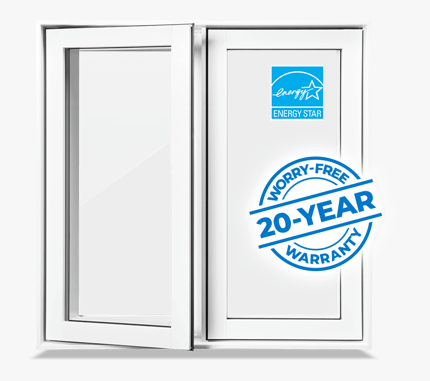 A Double Casement Window With The Energy Star Logo - Energy Star, HD Png Download