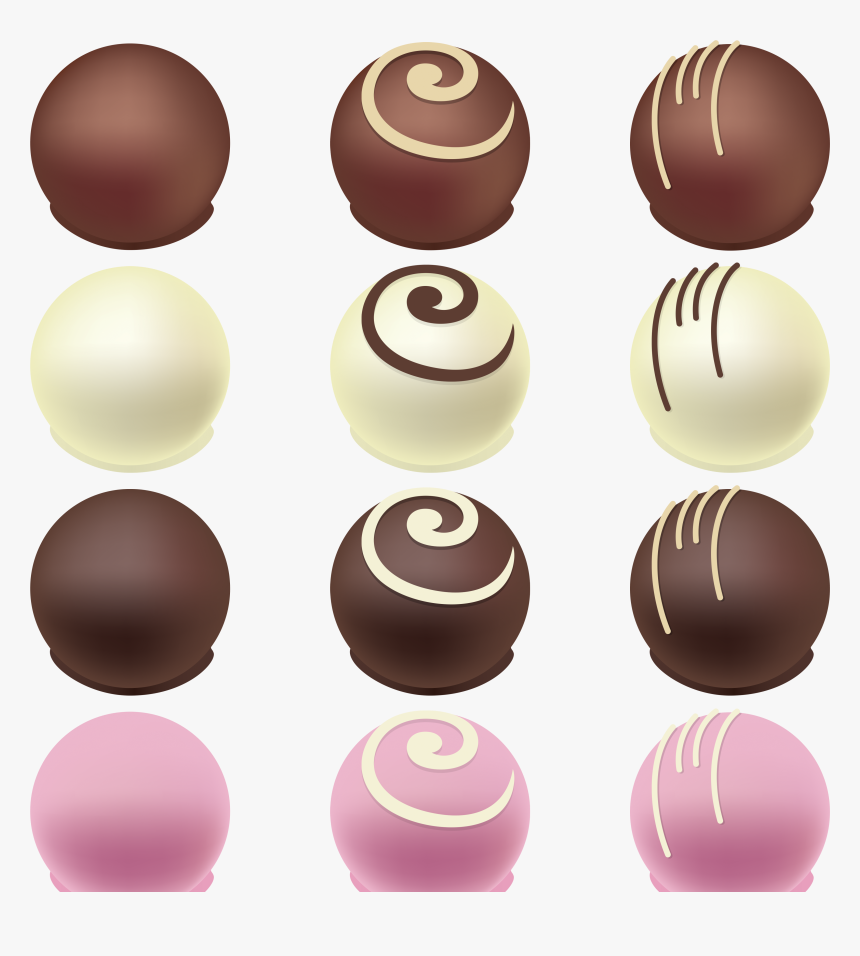 Valentines Balls Png - Chocolate Candy Vector, Transparent Png