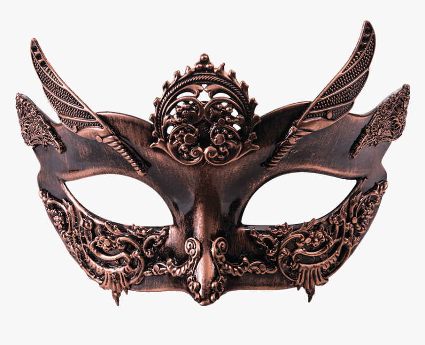 Ladies Bronze Steampunk Half Mask - Steampunk Female Masquerade Mask, HD Png Download