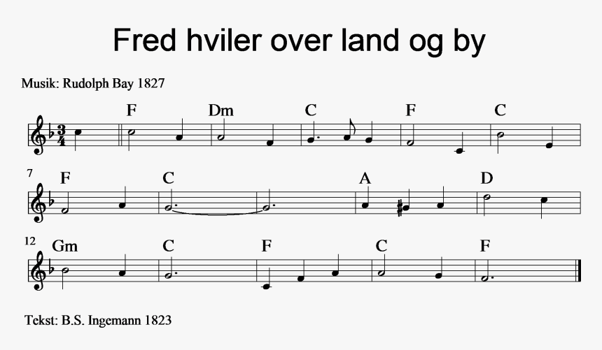Fred Hviler Over Land Og By Rb - Sheet Music, HD Png Download