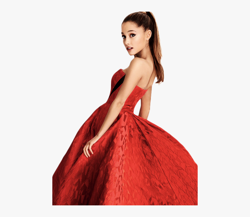 Ariana Grande Photoshoot Red Dress, HD Png Download