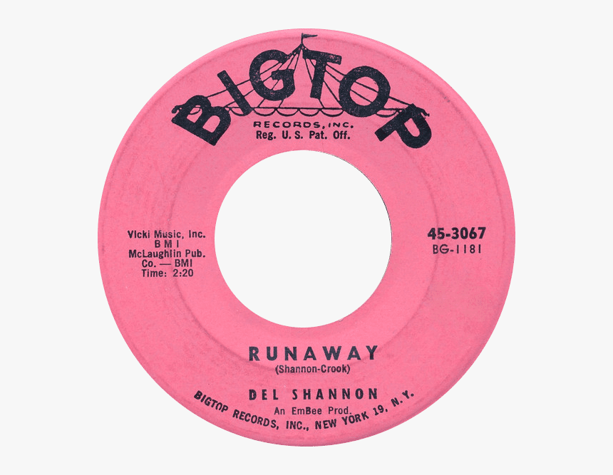 Medium 45 1961 Delshannon Runaway 600 - Circle, HD Png Download