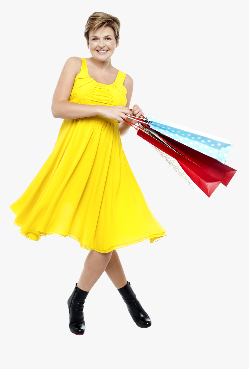 People Shopping Holding Bag Free Png Image - People In Shopping Png, Transparent Png