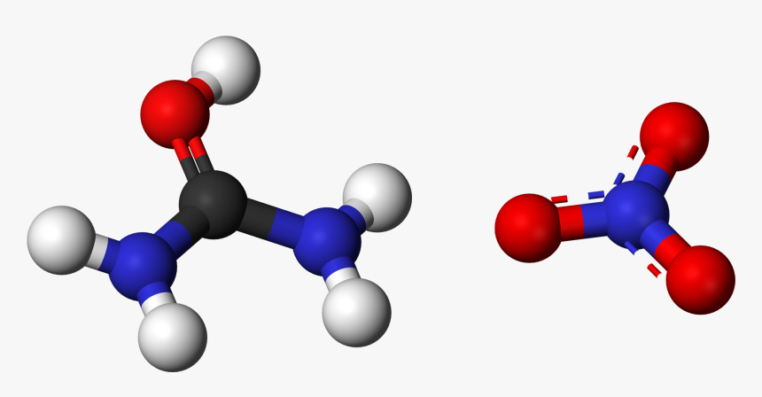 Urea Nitrate 3d Balls - Carbonate Molecule, HD Png Download