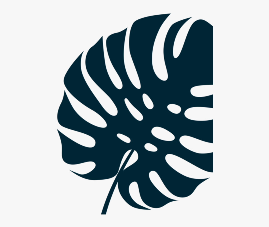 Blue Monstera Background, HD Png Download