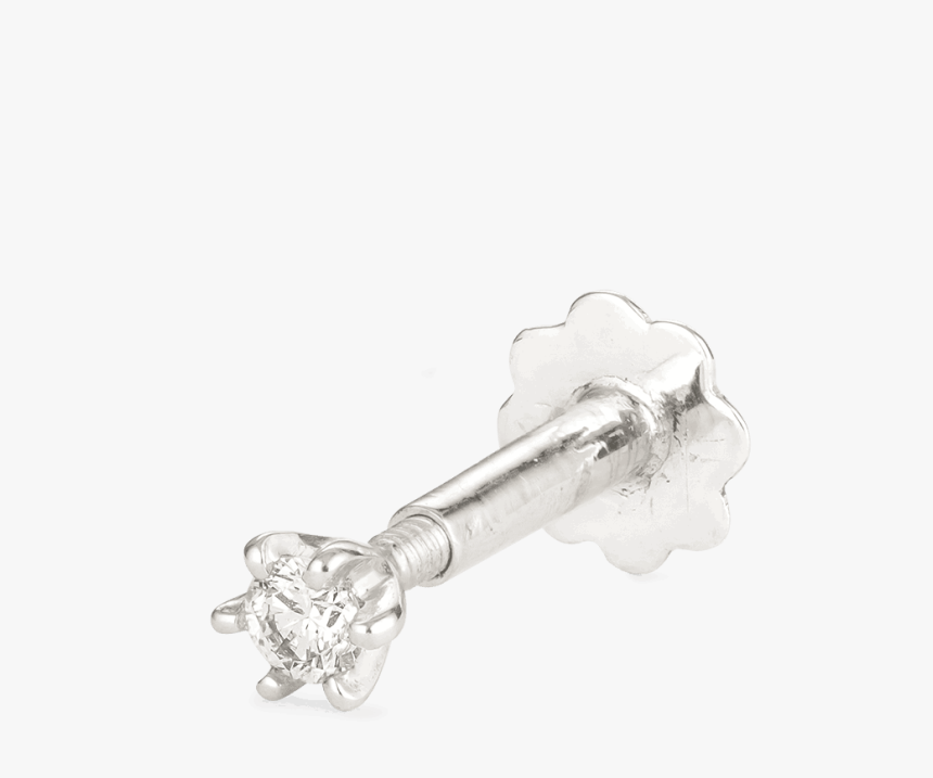 18ct Diamond Nose Pin - Nose Piercing, HD Png Download