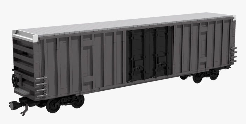 Railroad Box Car Black White Png - Railroad Car, Transparent Png