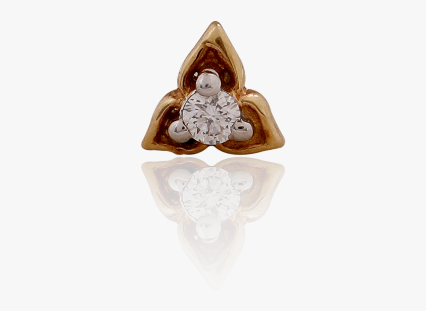 Sparkling Diamond Ethnic Nosepin - Engagement Ring, HD Png Download