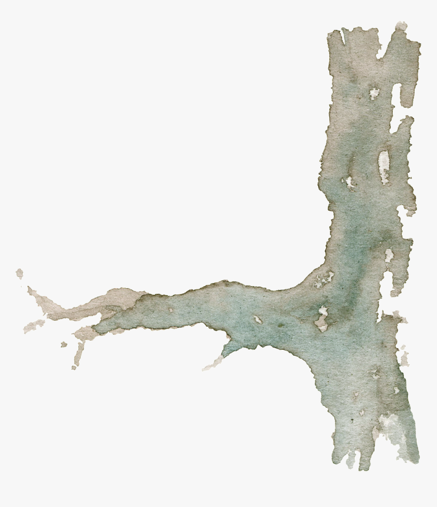 Hand Painted A Big Tree To Dry Water Color Transparent - Illustration, HD Png Download