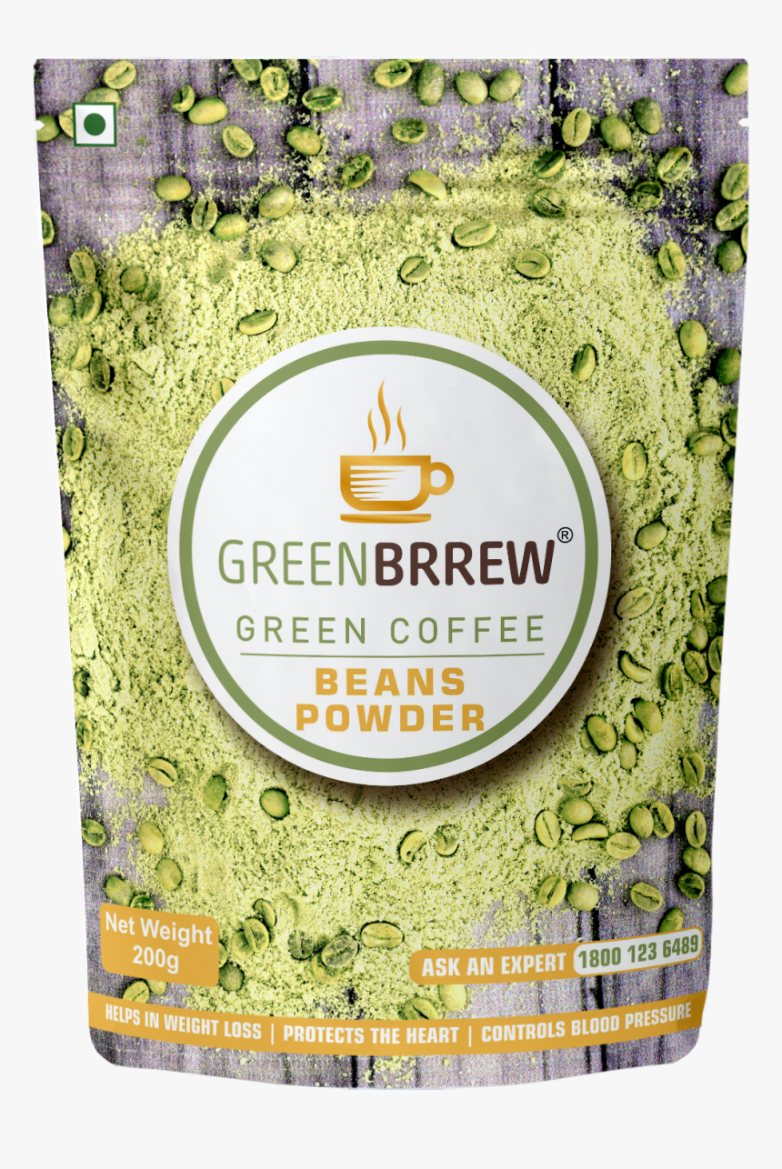 Greenbrrew Organic Unroasted Green Coffee Beans Powder - Coffee Bean, HD Png Download