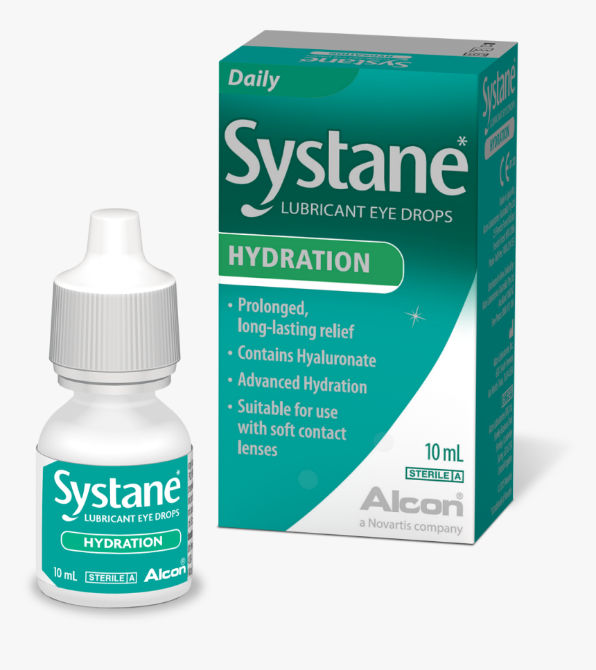 Systane Hydration Eye Drops Front - Systane Lubricant Eye Drops Hydration, HD Png Download