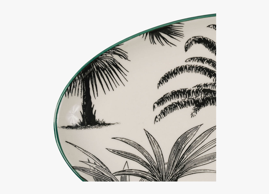 Côté Table Tropical Oval Plate Small - Attalea Speciosa, HD Png Download