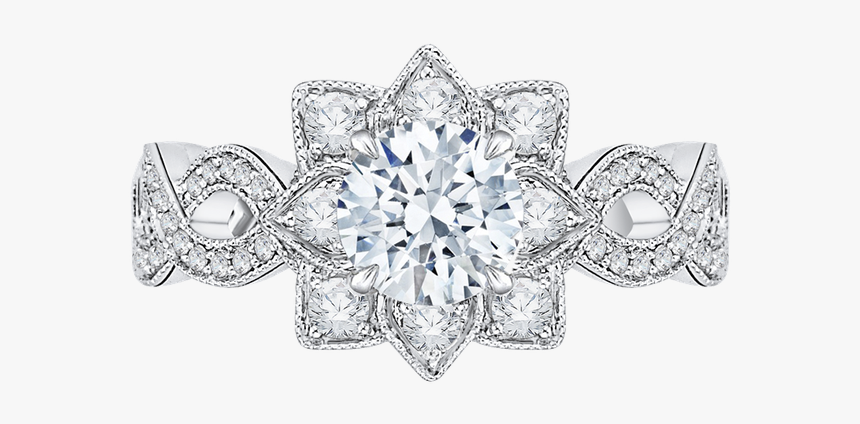 Carizza 18k White Gold Carizza Semi Mount Engagement - ベル バイ ハリー ウィンストン, HD Png Download