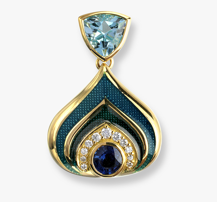 Nicole Barr Designs 18 Karat Gold Modern Necklace-blue - Locket, HD Png Download