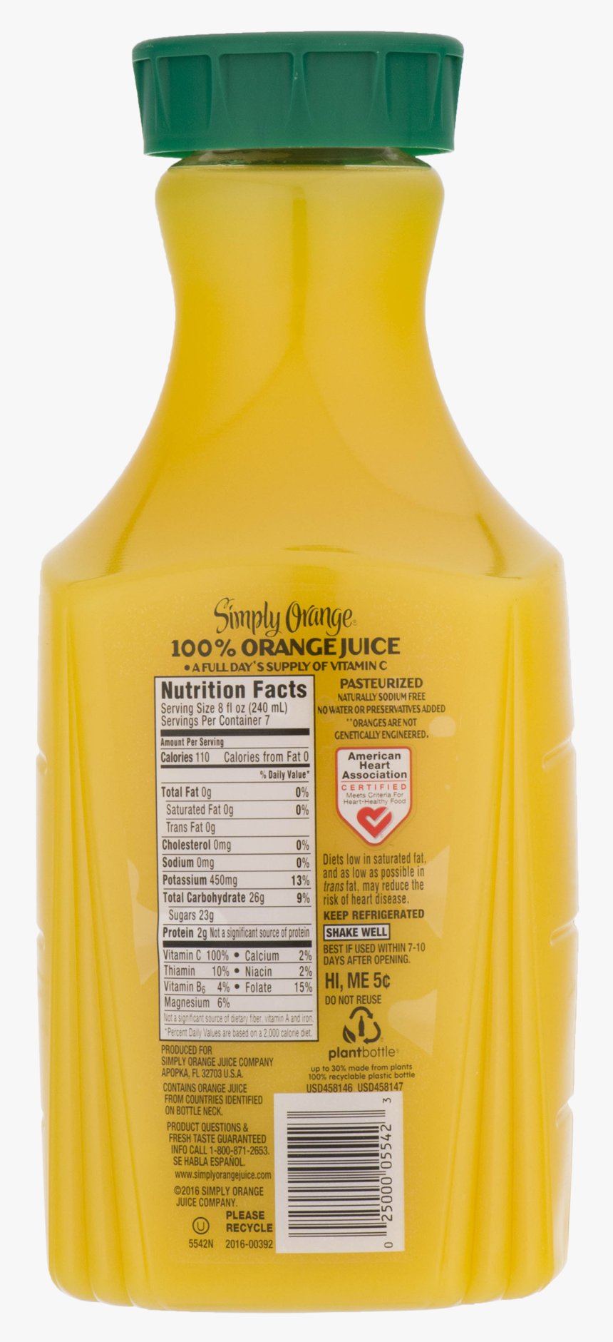 Simply Orange 32 Oz Upc, HD Png Download