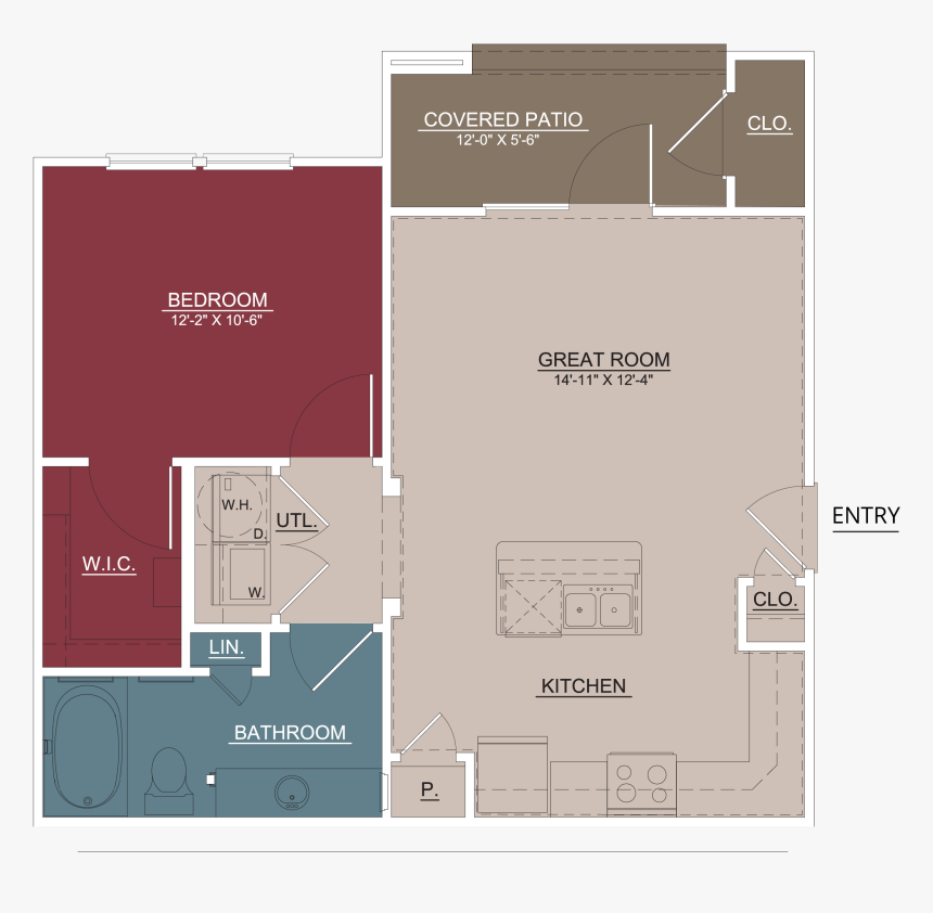 Suite A Floorplan - Floor Plan, HD Png Download