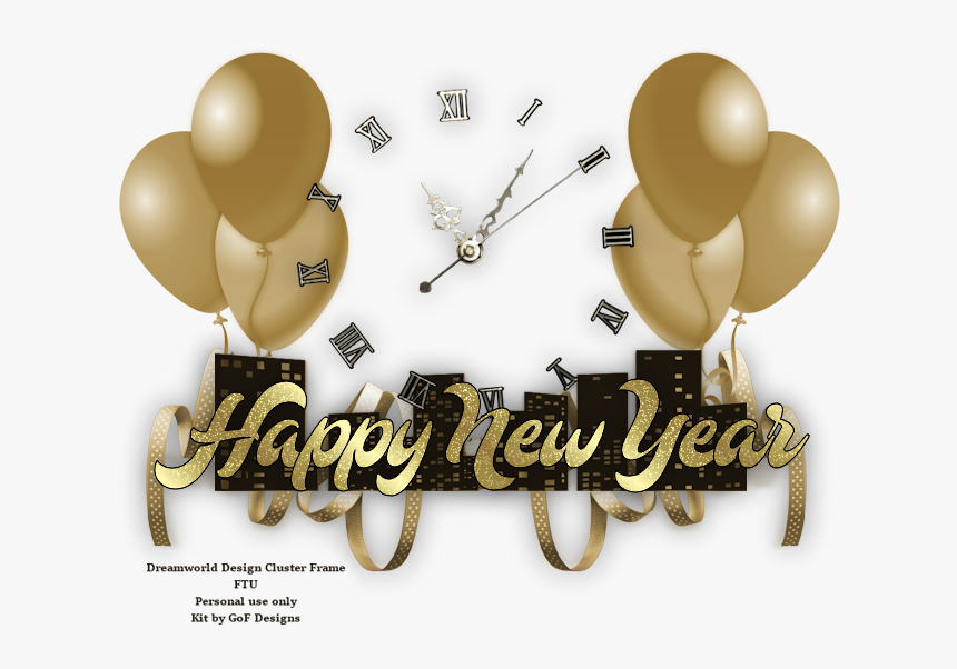 Happy New Year Cluster Png, Transparent Png