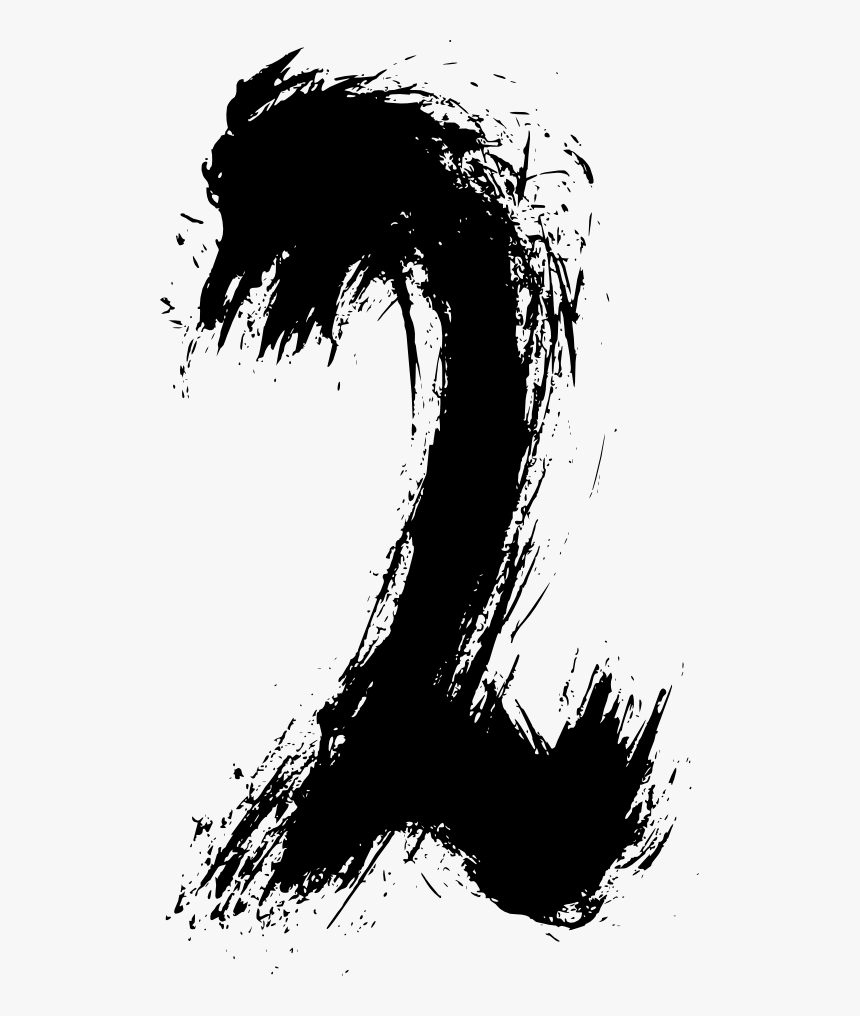 Grunge Number 2 Transparent, HD Png Download