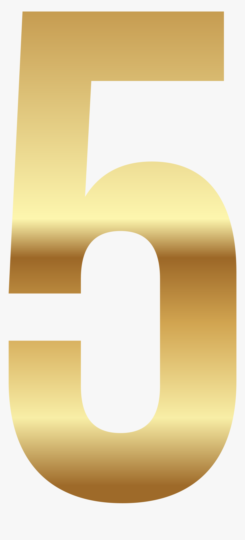 Clipart Numbers Five - Golden Number Png, Transparent Png